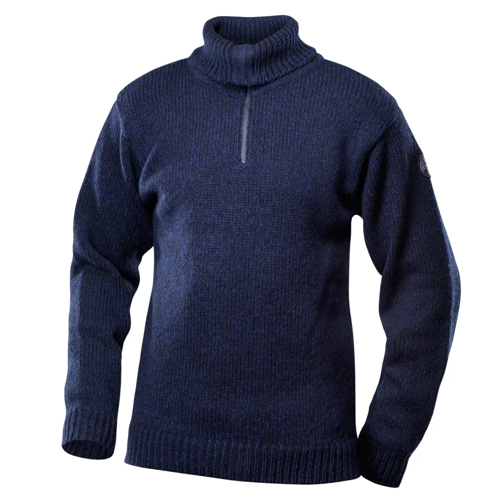 Devold Unisex Nansen Sweater Zip Neck Dark Blue Melange v:6980162 Devold Unisex Nansen Sweater Zip Neck Dark Blue Melange v:6980162