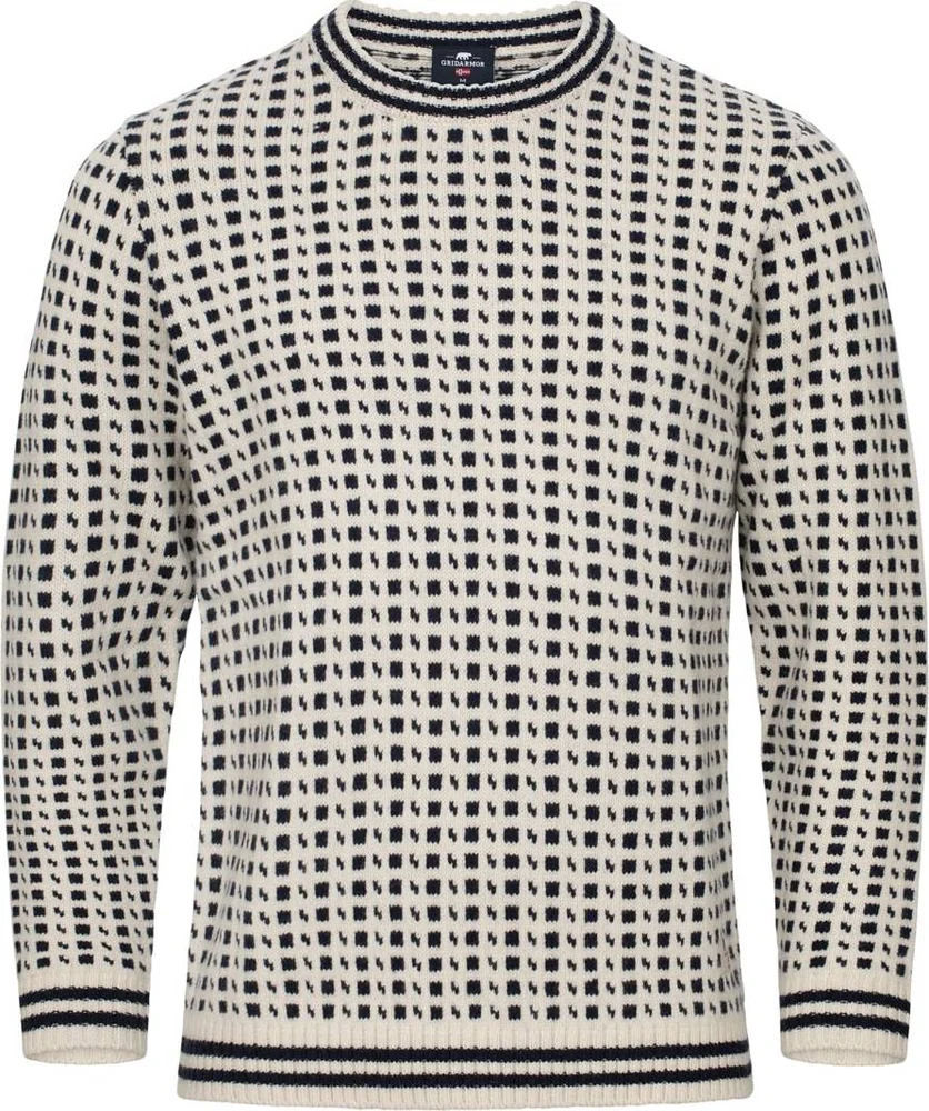 Gridarmor Classic Wool Sweater Men Snow White v:2286045
