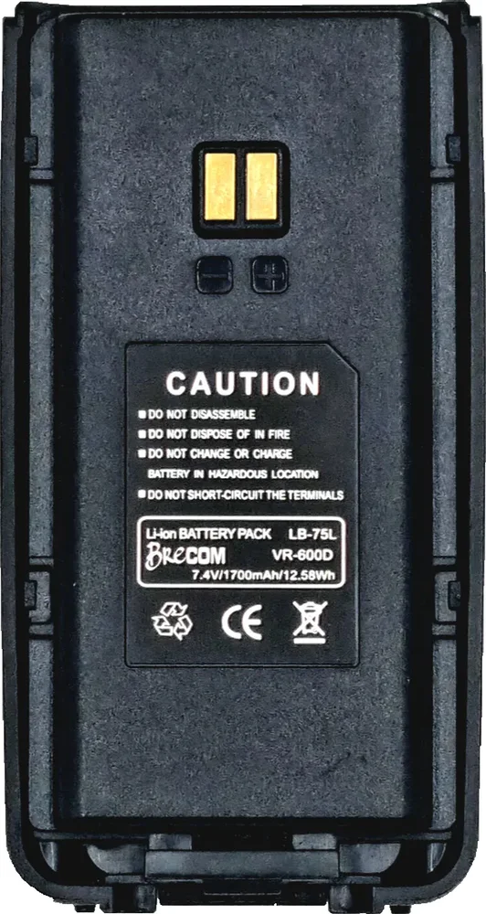 Brecom Batteri for Brecom VR-600 D 1700mAH v:7418626 Brecom Batteri for Brecom VR-600 D 1700mAH v:7418626