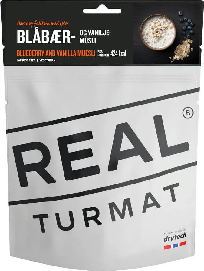 Real Turmat Blåbær Og Vaniljemüsli 350g v:9625424