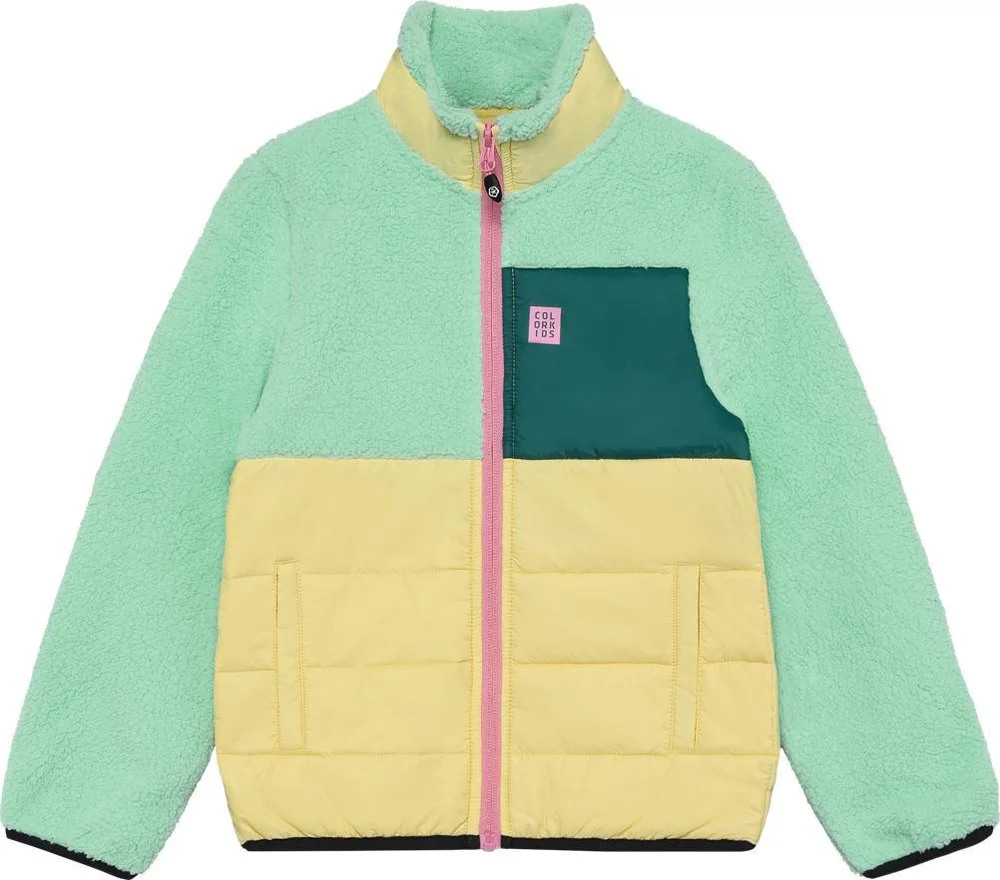 Color Kids Fleece Jacket W. Quilt Cabbage v:6667601 Color Kids Fleece Jacket W. Quilt Cabbage v:6667601