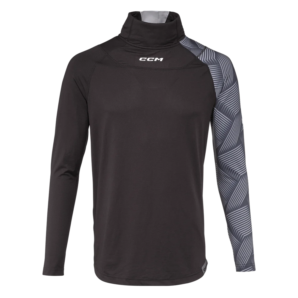 Base Layer Neck Guard Shirt 26/27, kompresjonstrøye, senior – Svart v:4905567