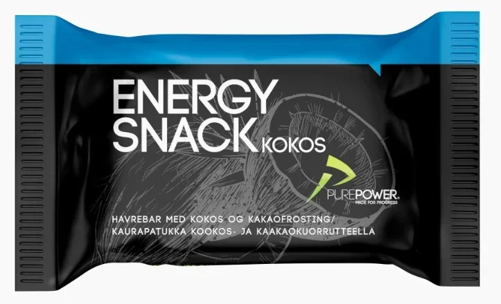 PurePower Energy Snack 60g, Kokos med sjokoladefrosting v:4378204 PurePower Energy Snack 60g, Kokos med sjokoladefrosting v:4378204