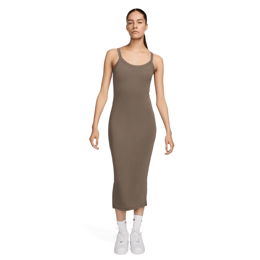 Chill Knit Tight Mini-Rib Tank Dress, kjole, dame – Brun v:5982415