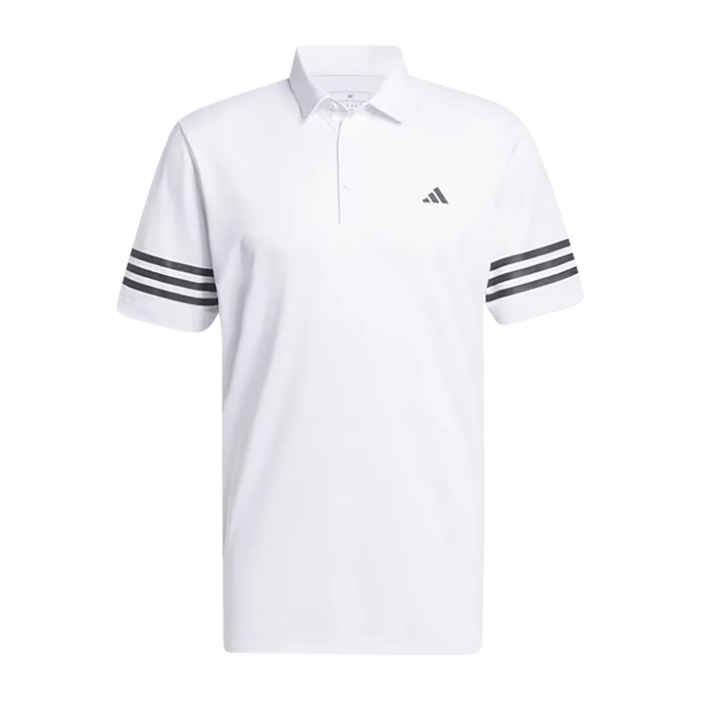 3 Stripe Polo, poloskjorte, herre – Hvit v:3030801