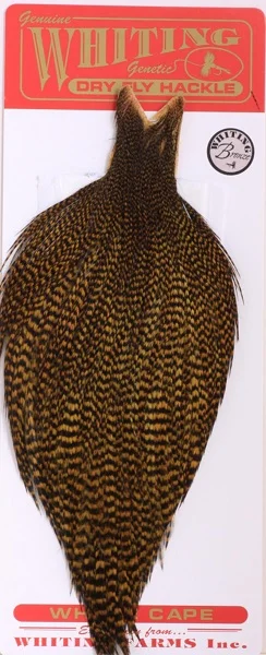 Whiting Whiting Dry Fly Cape – Grizzly/G.Olive Bronsegradering v:2144843