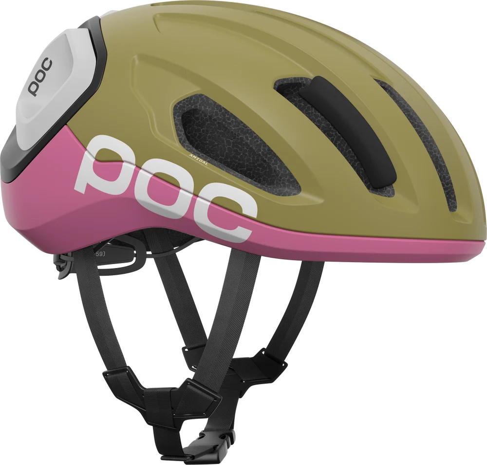 POC Amidal Cycling Helmet Olivine Green Matt/Thulite Pink Matt v:3907331 POC Amidal Cycling Helmet Olivine Green Matt/Thulite Pink Matt v:3907331
