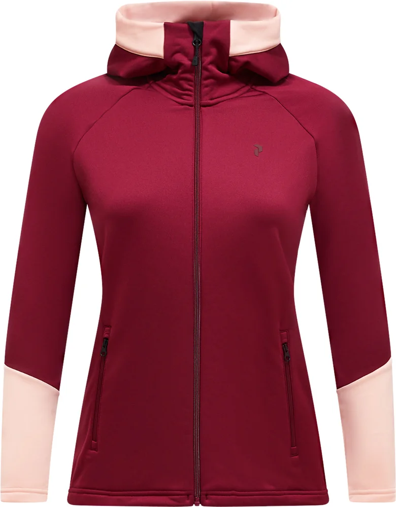 Peak Performance Women's Rider Essentials Zip Hood Vertical Zenith/peach Fuzz v:1028542
