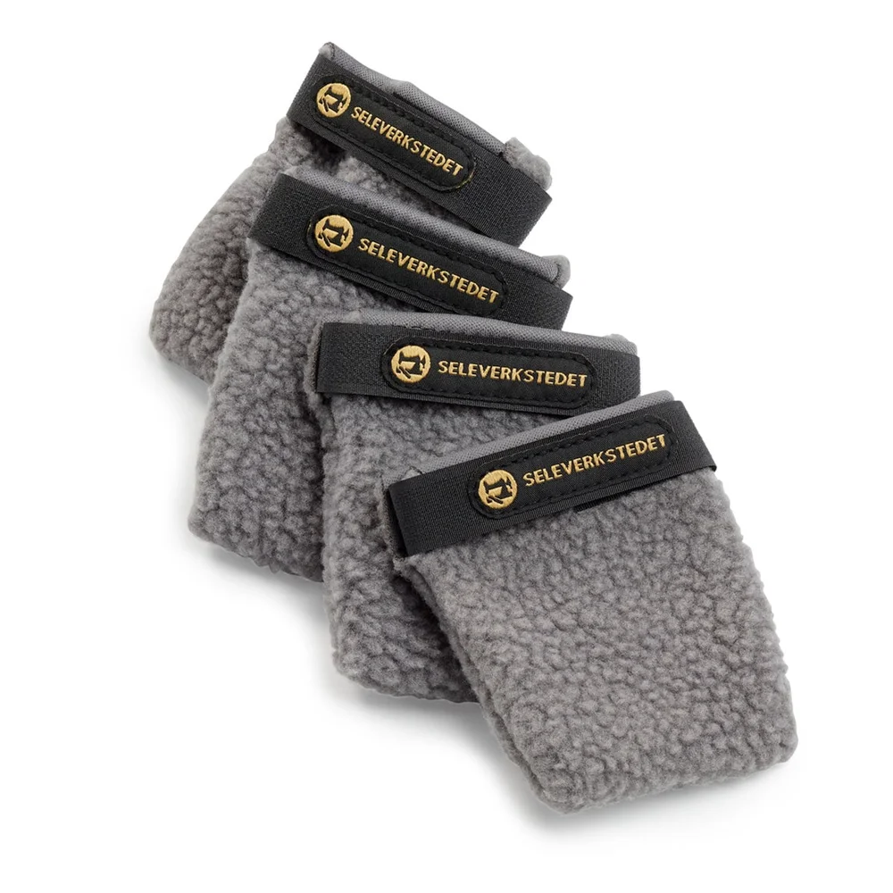 Seleverkstedet Seleverkstedet Fleece grey dog boot 4pk Grå/svart v:9852533 Seleverkstedet Seleverkstedet Fleece grey dog boot 4pk Grå/svart v:9852533