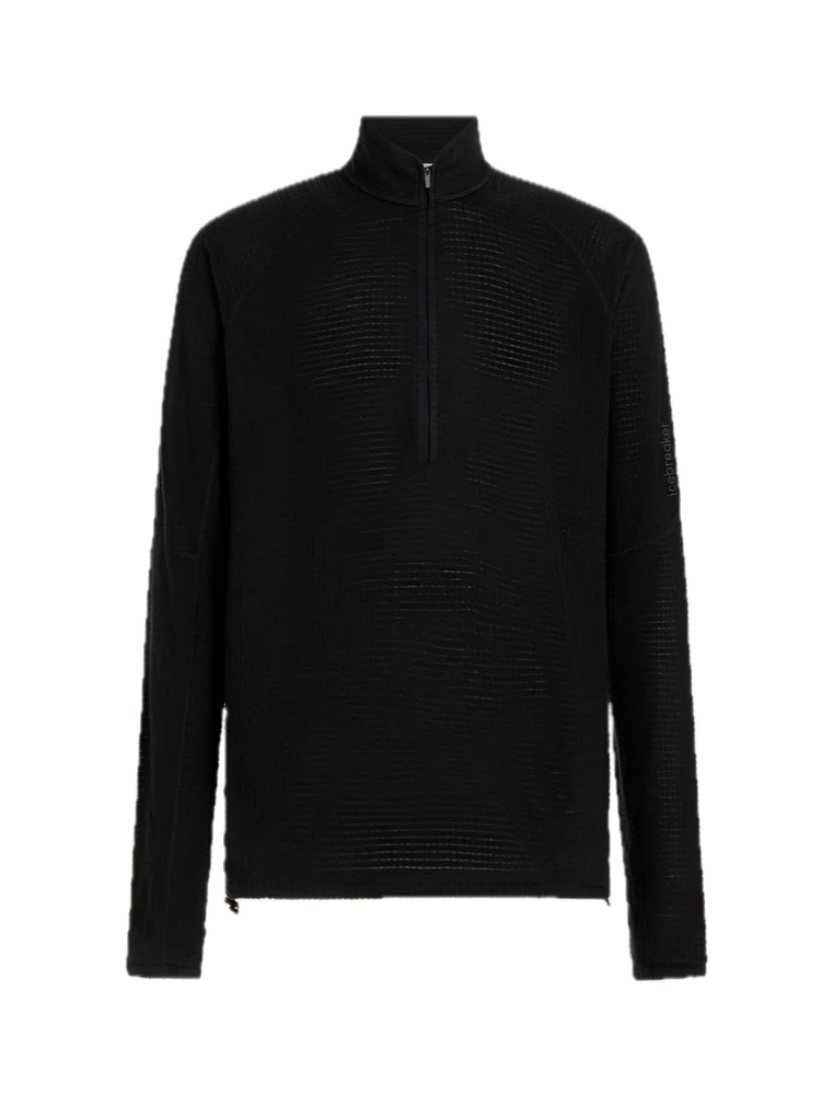 Icebreaker Men Mer 400 Realfleece Grid Ls Half Zip Black v:7163674 Icebreaker Men Mer 400 Realfleece Grid Ls Half Zip Black v:7163674