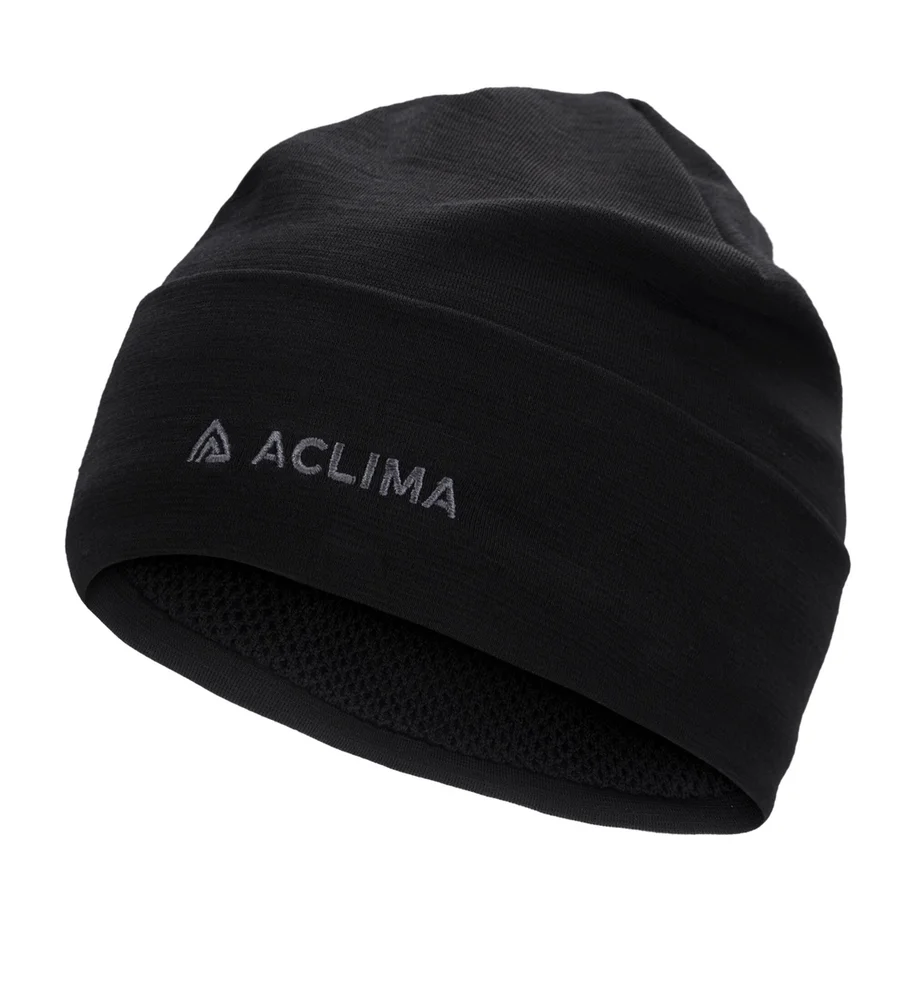Aclima Woolnet Original Beanie U Jet Black v:2403526
