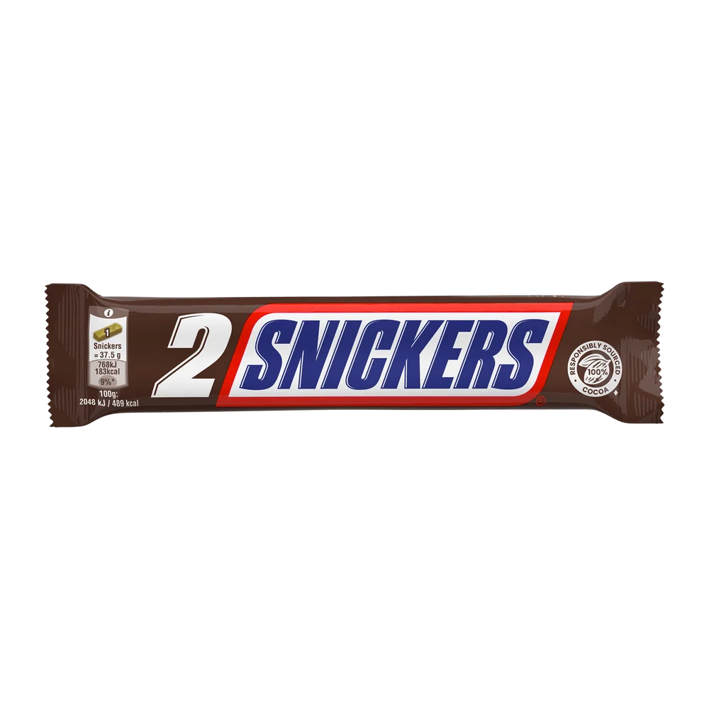 Snickers 2 PK 75g, sjokoladebar v:4286237 Snickers 2 PK 75g, sjokoladebar v:4286237